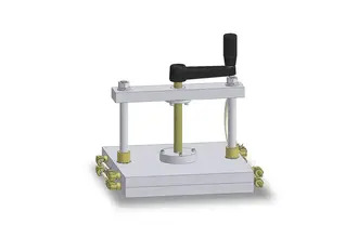 簡易手動ネジ式冷却プレス