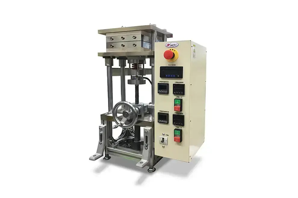 手動スクリュウジャッキ式加熱プレス